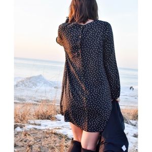 Silk Button Back Dress in Star Scatter